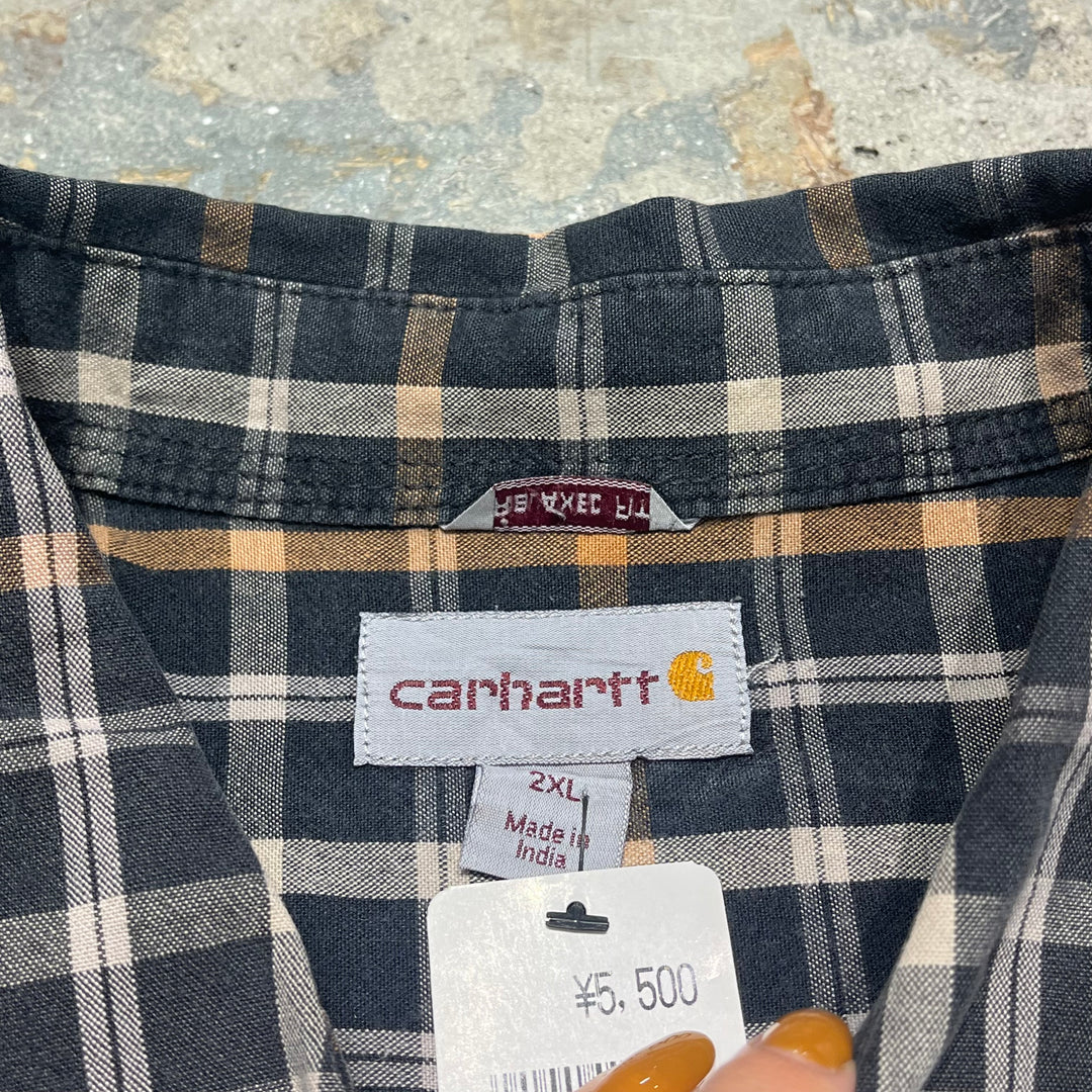 #4312 Carhartt/カーハート L/S Work Shirts/ワークシャツ/チェック柄/RELAXED FIT/サイズ2XL
