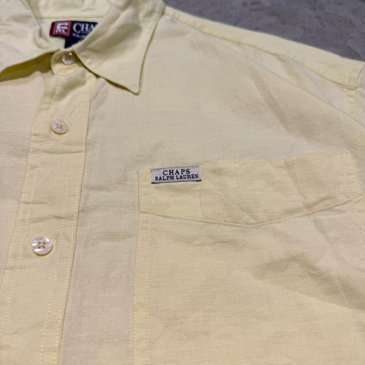 古着 CHAPS RALPH LAUREN/ チャップス ラルフ ローレン/ 半袖シャツ/ 無地/ リメイク/サイズL