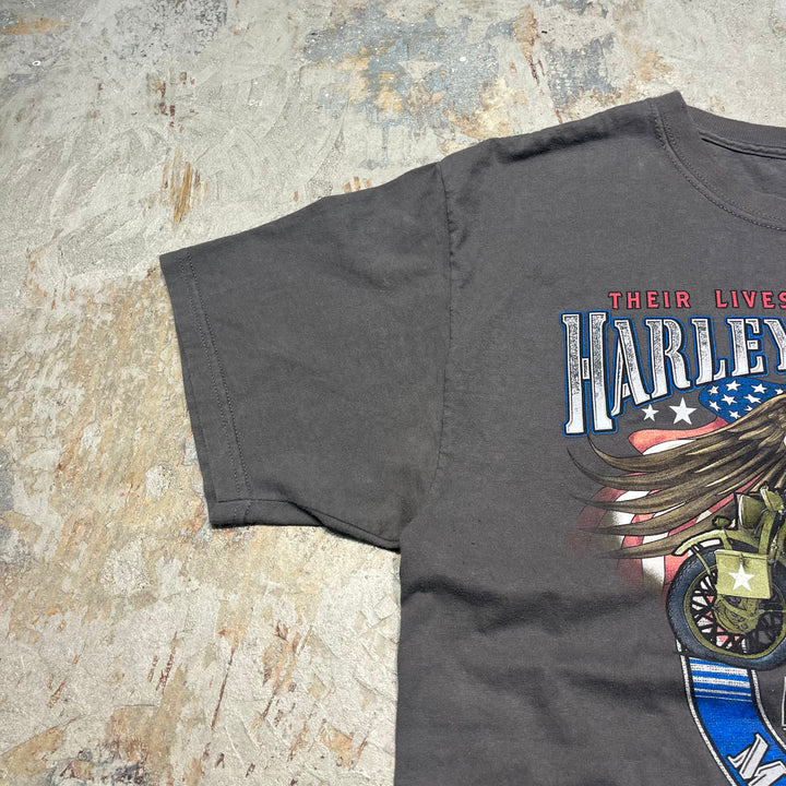 古着 Harley-Davidson/ハーレー ダビッドソン / MILITARY / OVERSEAS TOUR / プリントTシャツ / サイズXL相当