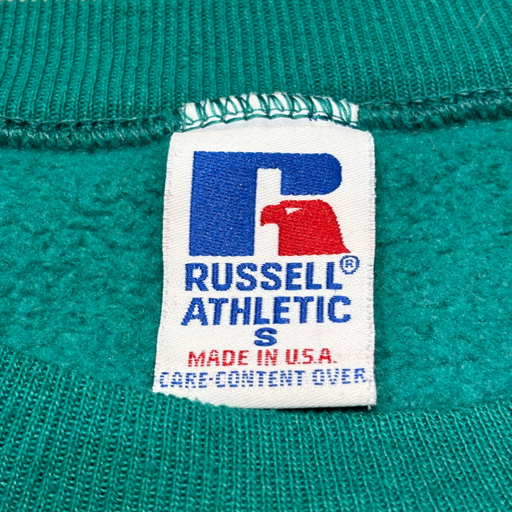 古着 USA製 80's〜 RUSSELL ATHLETIC/ ラッセルアスレチック/ ブランククルーネックスウェット/ 無地/ 前Vガゼット/ サイズS