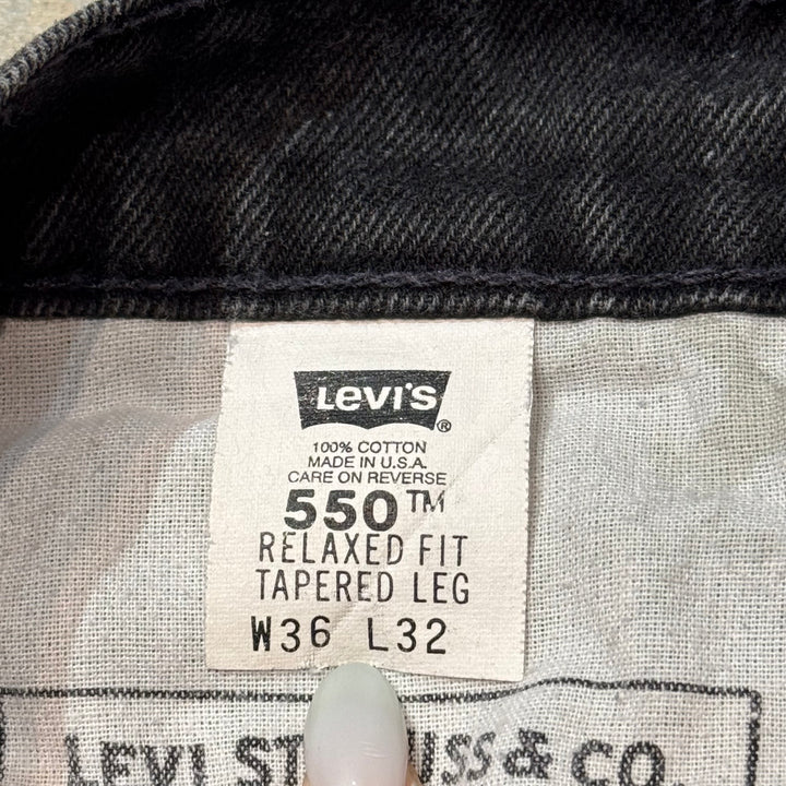 古着 USA製 95's Levi's / リーバイス/ ブラックデニムパンツ/ 550/ 実寸サイズ33×31