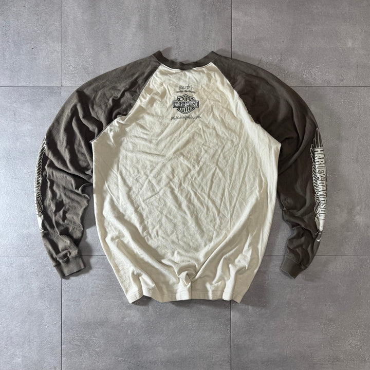 古着 Y2k Harley-Davidson ハーレーダビッドソン ロングTシャツ サイズXL相当