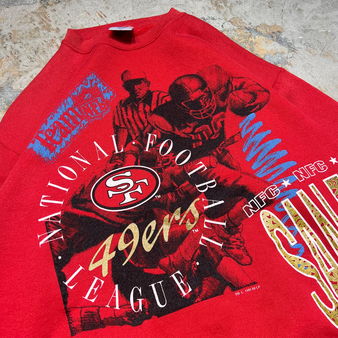 #3995 古着　Unknow/Crew neck sweat/クルーネックスウェット/サンフランシスコ・49ers/NFL/サイズ L