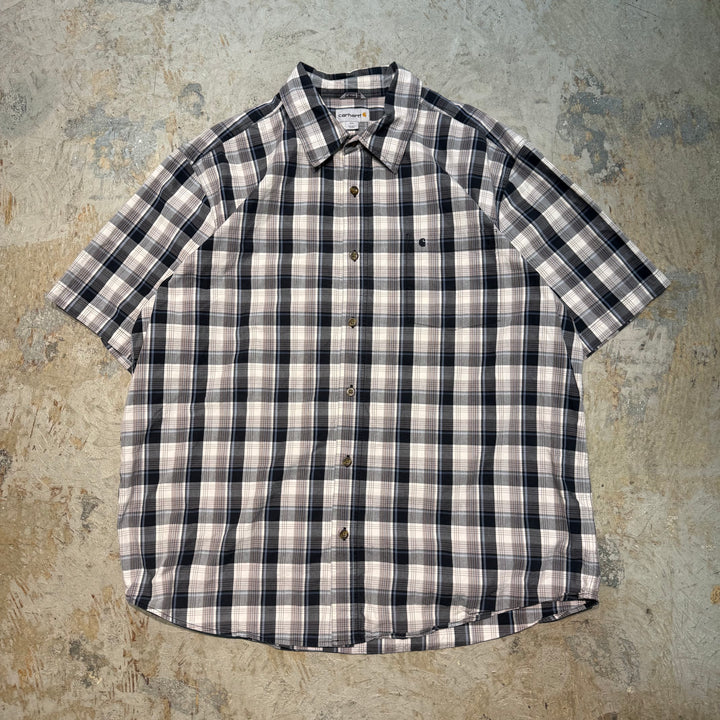古着 carhartt/ カーハート/ 半袖シャツ/ チェック柄/ サイズ2XL