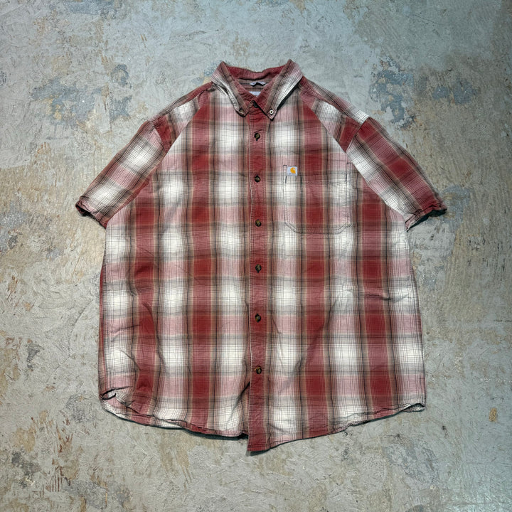 古着 carhartt/ カーハート/ 半袖シャツ/チェック柄/ サイズXL