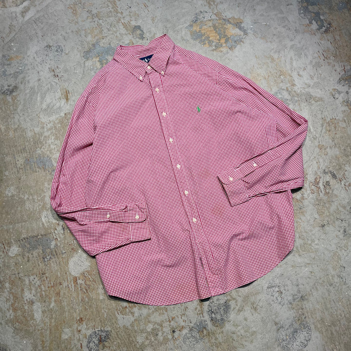 #4333 Ralph Lauren/ラルフローレン L/S B.D Shirts/ボタンダウンシャツ/CLASSIC FIT/ギンガムチェック/サイズ18/XXL