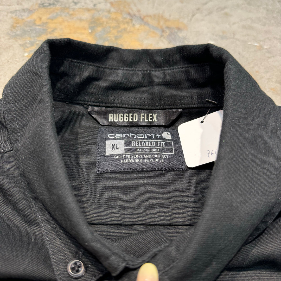 古着 carhartt/カーハート/ ボタンダウン半袖ワークシャツ/ 無地/ サイズXL