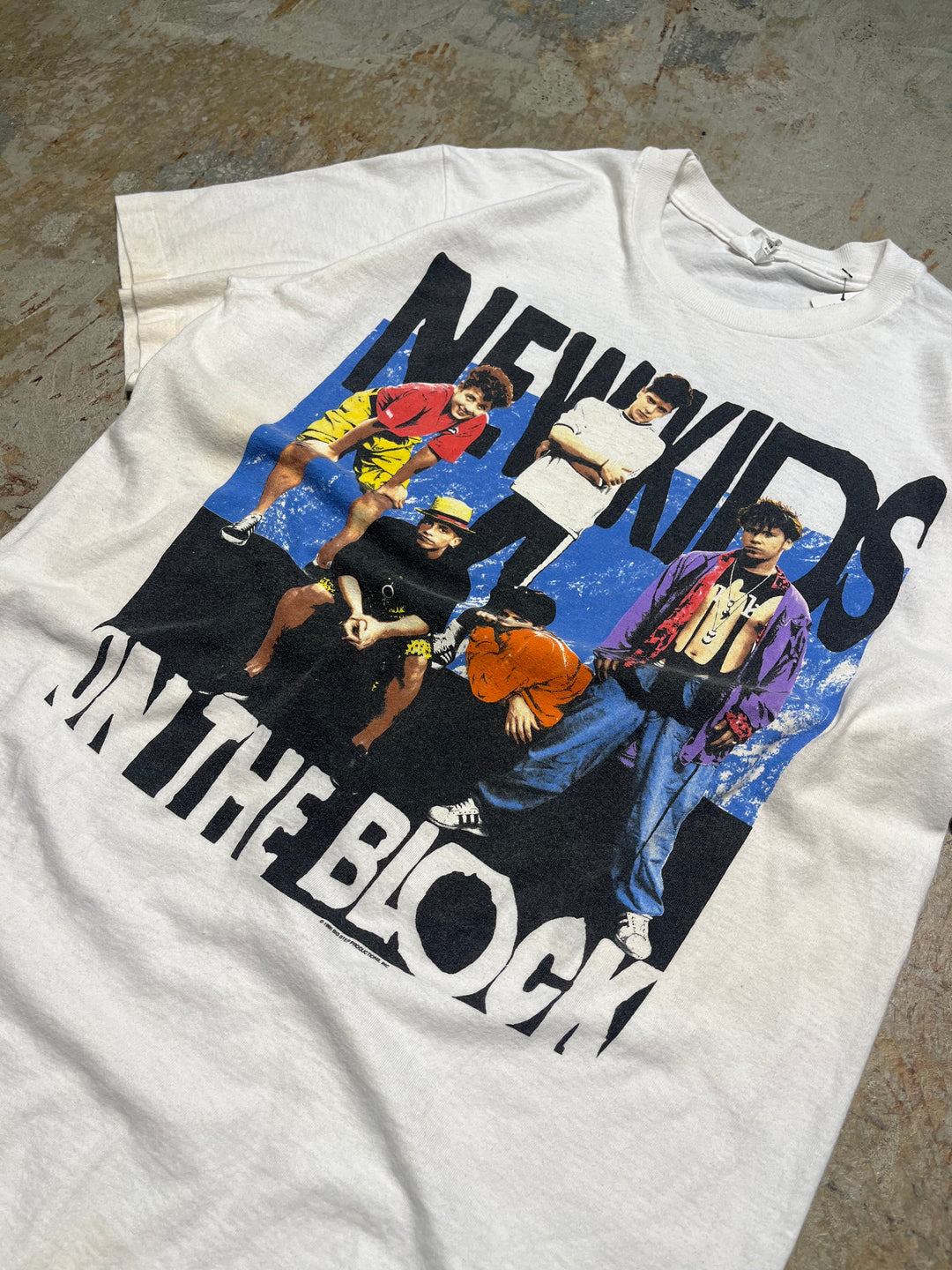 #MA124 古着 USA製 90's NEWKIDS ON THE BLOCK/ニューキッズオンザブロック/バンド/ヴィンテーシングルステッチ Tシャツ/サイズM