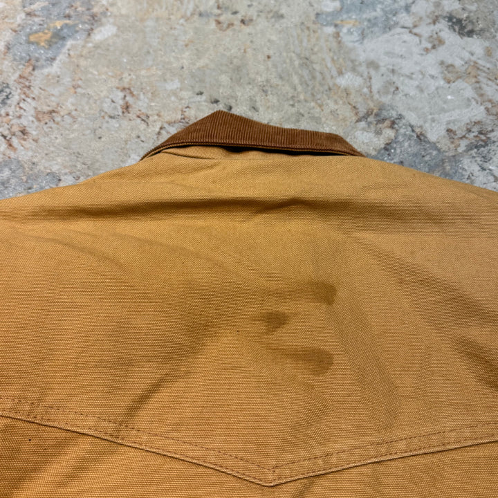 古着 Carhartt/ カーハート/ サンタフェジャケット/ ダック地/ 裏地キルティング/ 襟コーデュロイ/ サイズL相当