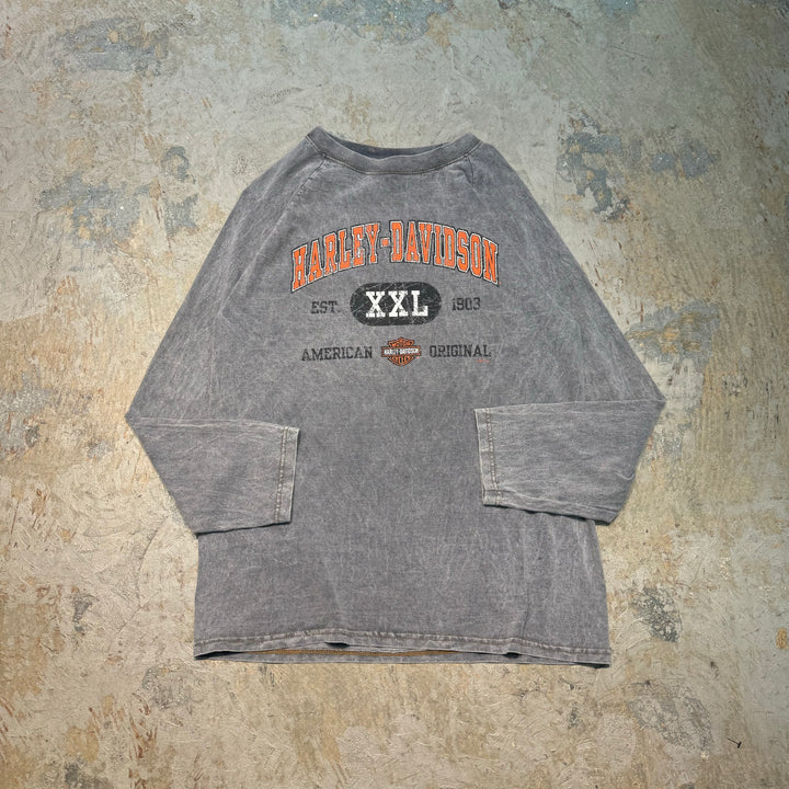 古着 USA製 Harley-Davidson/ハーレーダビッドソン/ プリントロングスリーブTシャツ/ サイズM