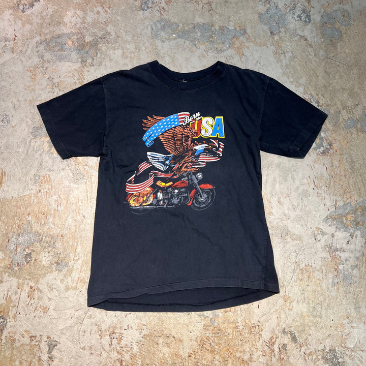 古着 鷲/イーグル/ヴィンテージ シングルステッチ プリントTシャツ/サイズL