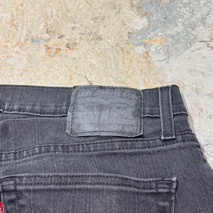 古着 Levi's/ リーバイス/ ブラックデニムパンツ/ 559/実寸サイズ33×28