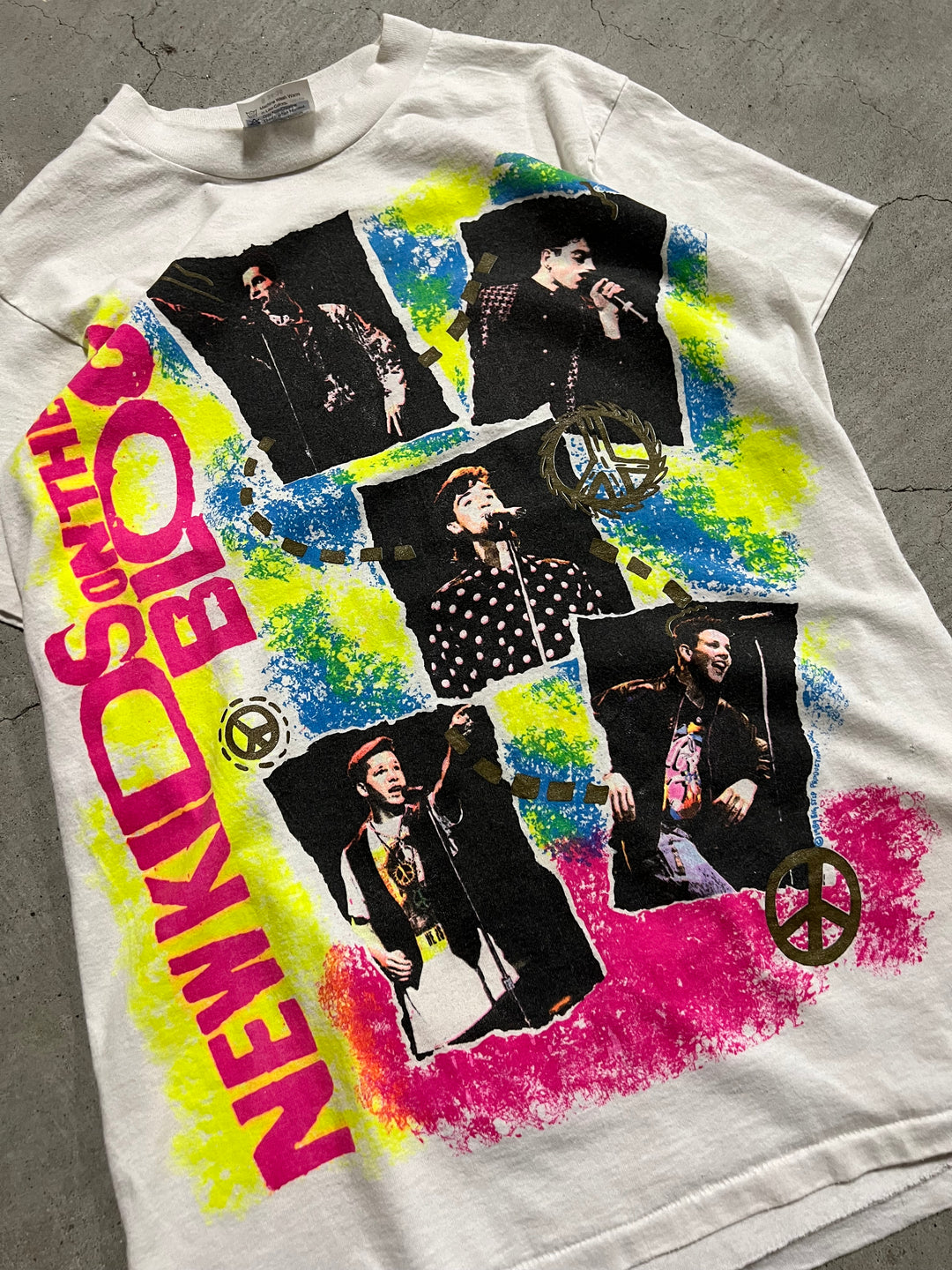 #MA62 古着 USA製 89's~ ヘインズ/ニュー･キッズ･オン･ザ･ブロック/ヴィンテージ シングルステッチ プリント Tシャツ/サイズS