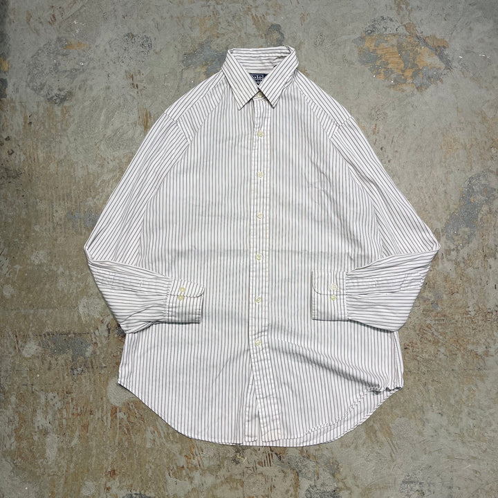 #4331 Ralph Lauren/ラルフローレン L/S Regular collar Shirts/レギュラーカラーシャツ/ANDREW CLASSIC FIT/ストライプ柄/サイズ15 32/33