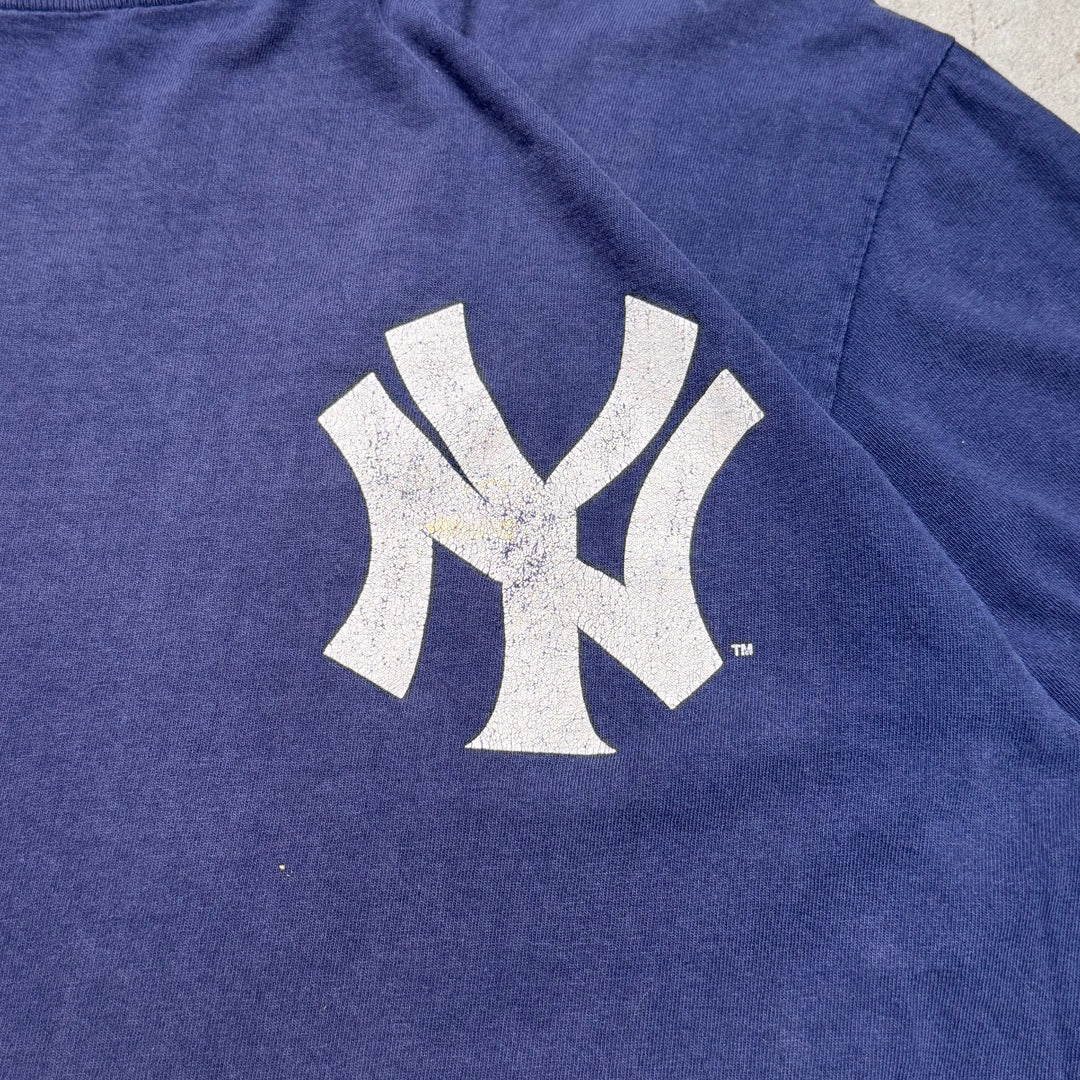 古着 Majestic/マジェスティック/New York Yankees/ニューヨーク ヤンキース/プリントTシャツ/ リメイク/ サイズL