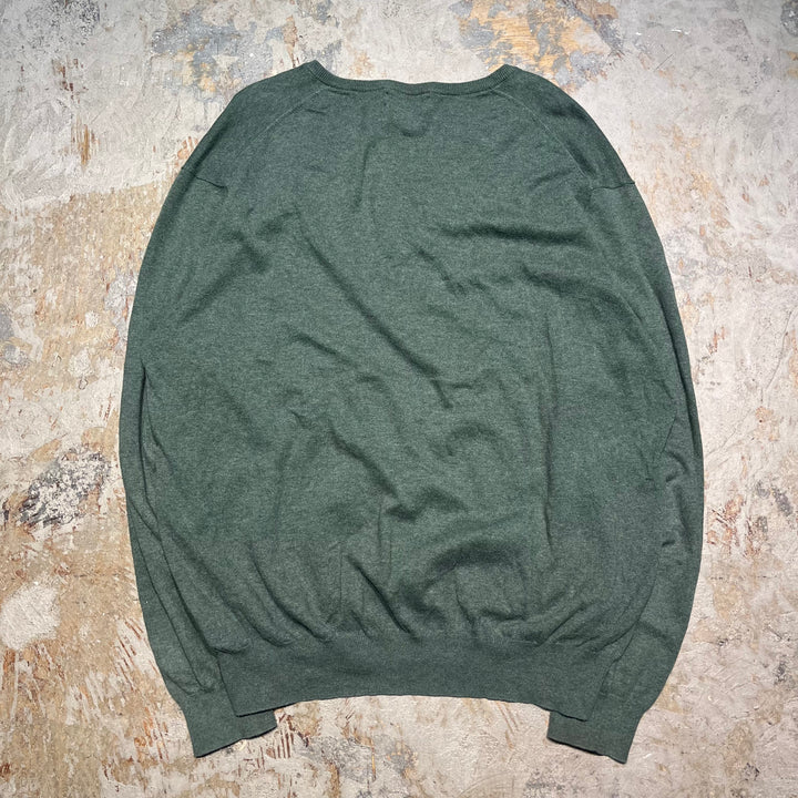 #3697古着/ラルフローレン/POLObyRalphLauren/コットンニット/Cottonknit/Ｖネック/サイズXL