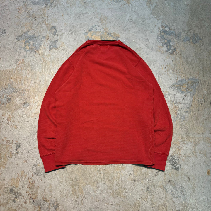 古着 POLO RALPH LAUREN/ポロラルフローレン/ VネックワッフルロングスリーブTシャツ/ サイズM