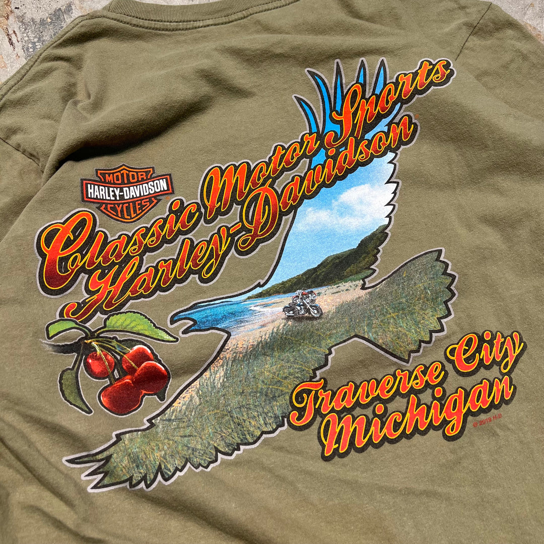 古着 Harley-Davidson/ハーレー ダビッドソン / ミシガン州 トラバース･シティ ストア / プリントTシャツ / サイズxl相当