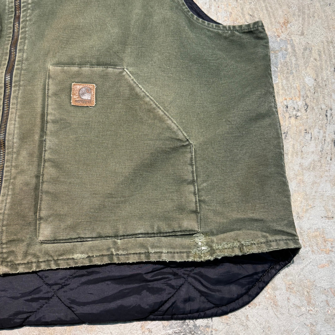 古着 Carhartt/ カーハート/ ダックベスト/ ダック地/ 裏地キルティング/ サイズ3XL