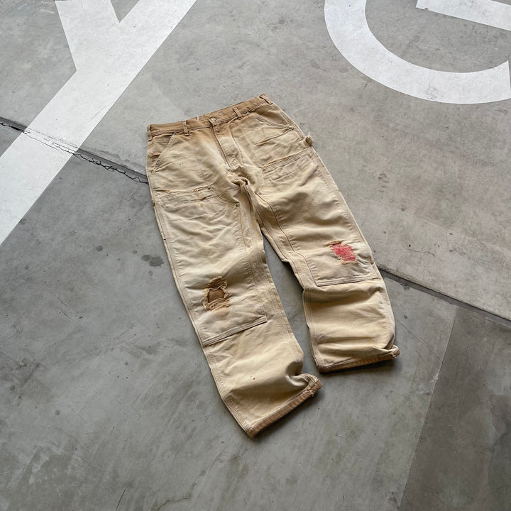 古着 USA製 Carhartt/カーハート/ダック地ペインターパンツ/ダブルニー/実寸サイズ33×31