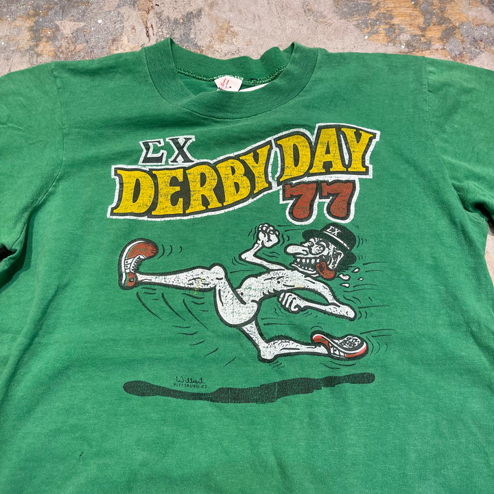 #4732 古着 USAVintage 競馬/ヴィンテージ シングルステッチ TシャツUSA製/サイズM