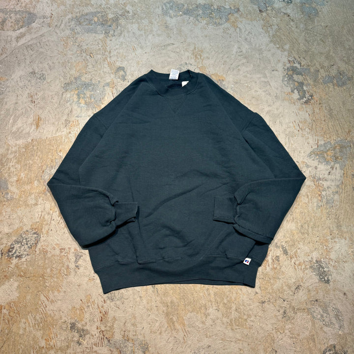 古着 RUSSELL ATHLETIC/ ラッセルアスレチック/ ブランククルーネックスウェット/ 無地/ 前Vガゼット/ サイズXL