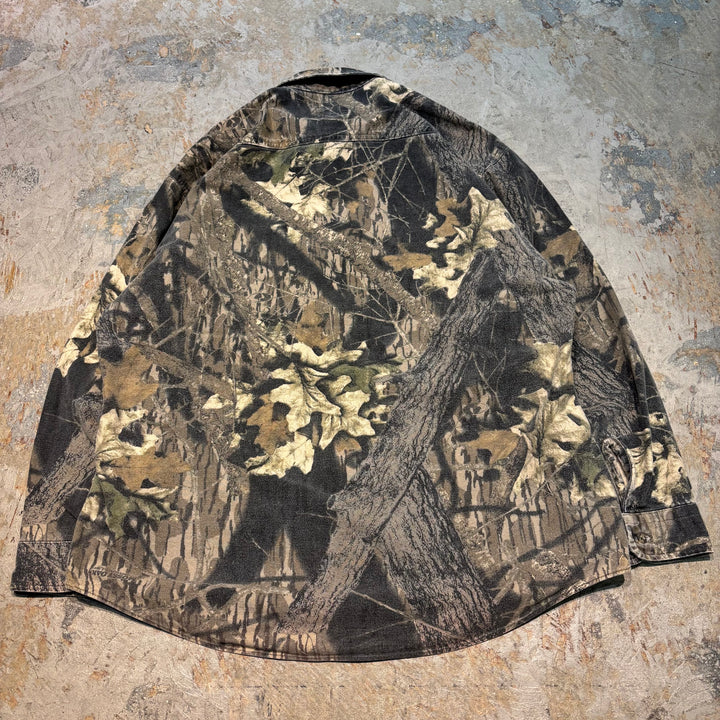古着 80's〜90's L.L.Bean/ エルエルビーン/ コットン長袖シャツ/ リアルツリー/ サイズL