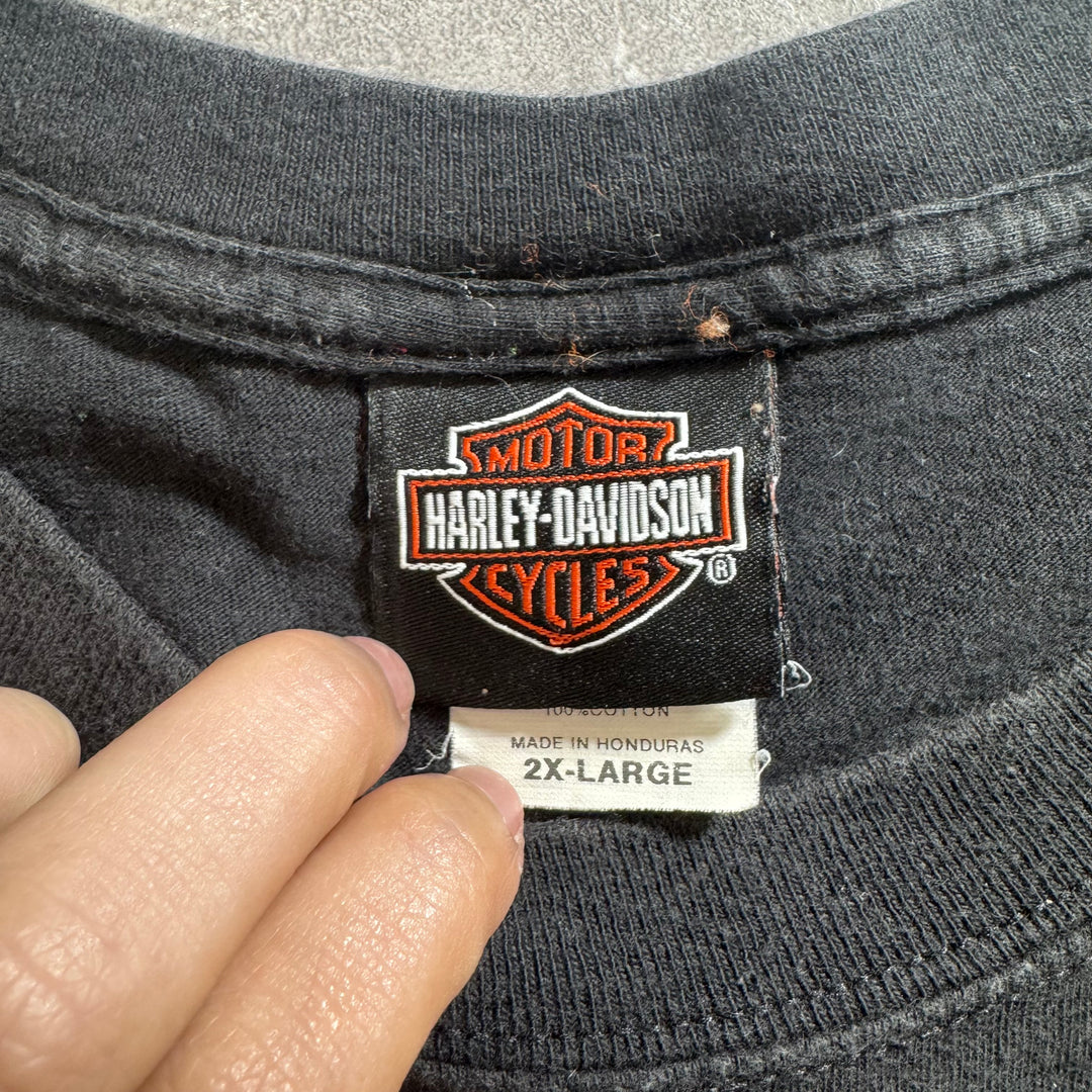 古着 Harley-Davidson ハーレーダビッドソン プリントTシャツ アメカジ サイズ2XL