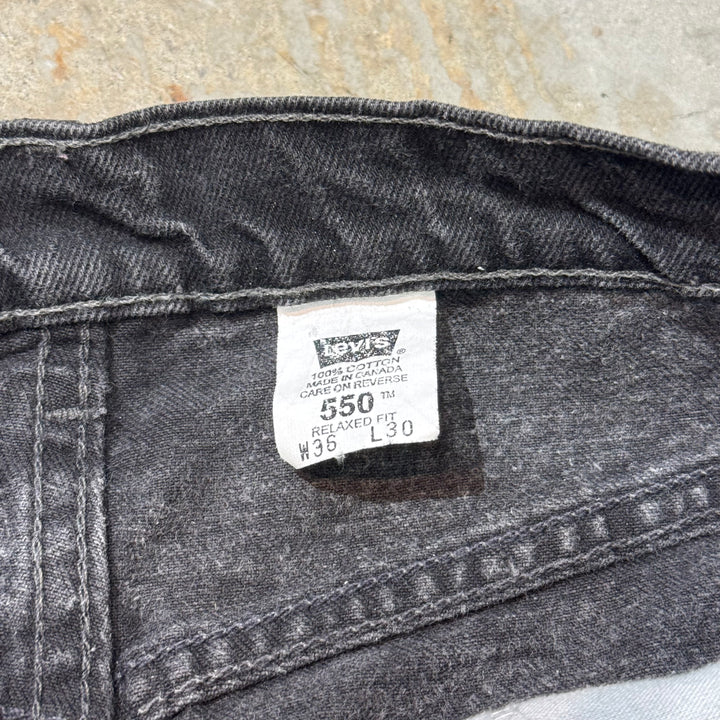 古着 カナダ 99's Levi's/ リーバイス/ ブラックデニムパンツ/ 550/ 実寸サイズ33×28