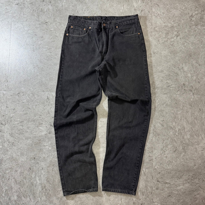 古着 Levi's 00s リーバイス ブラックデニムパンツ 550 実寸サイズ36×34