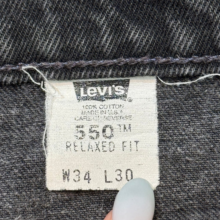 古着 USA製 98's Levi's / リーバイス/ ブラックデニムパンツ/ 550/ 実寸サイズ32×29