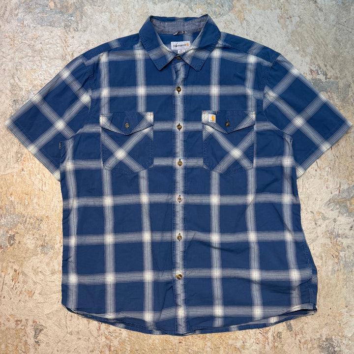 古着 carhartt/ カーハート/ 半袖シャツ/ チェック柄/ サイズXL