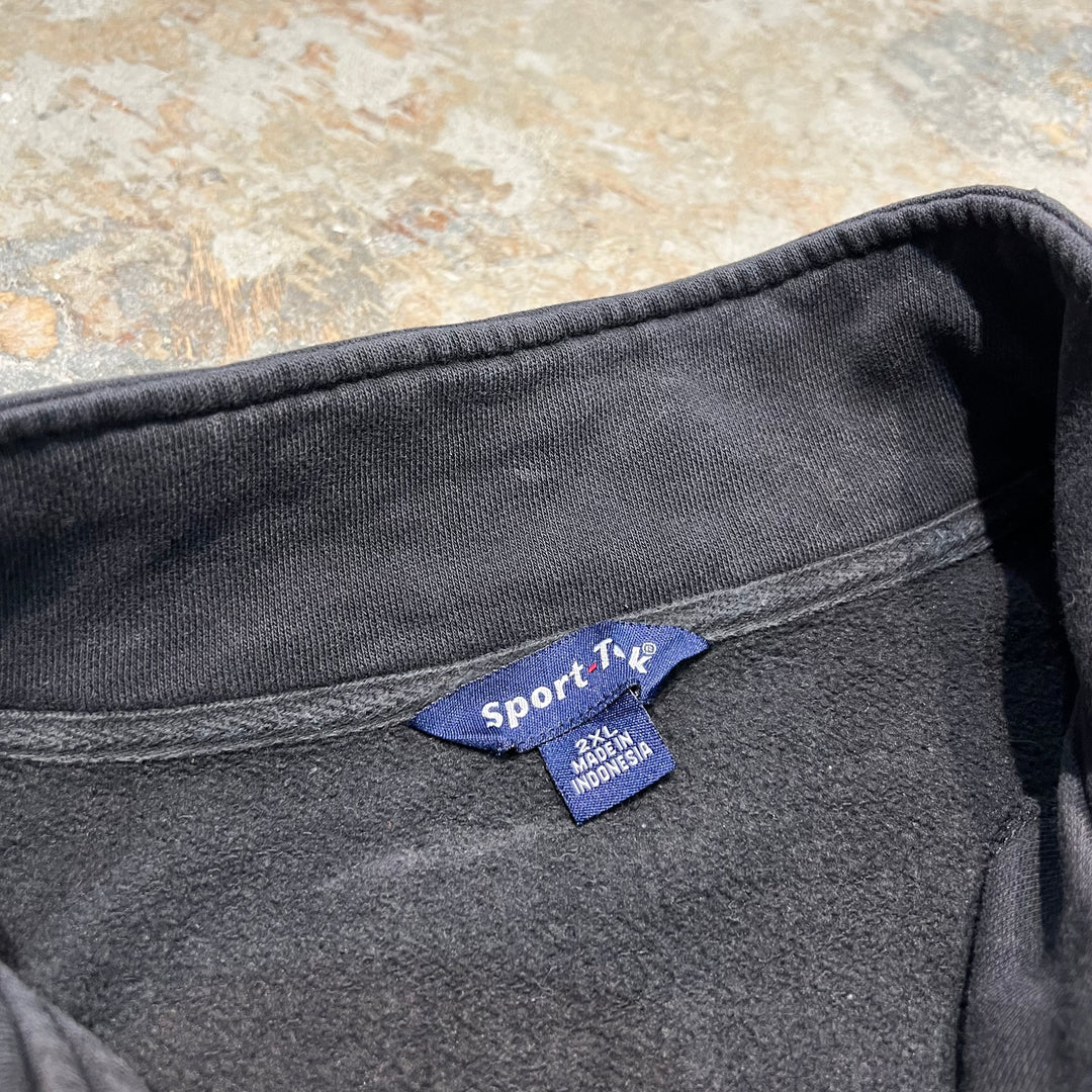#3457 古着 Unknow/Half zip sweat/ハーフジップスウェット/企業ロゴ/サイズ2XL