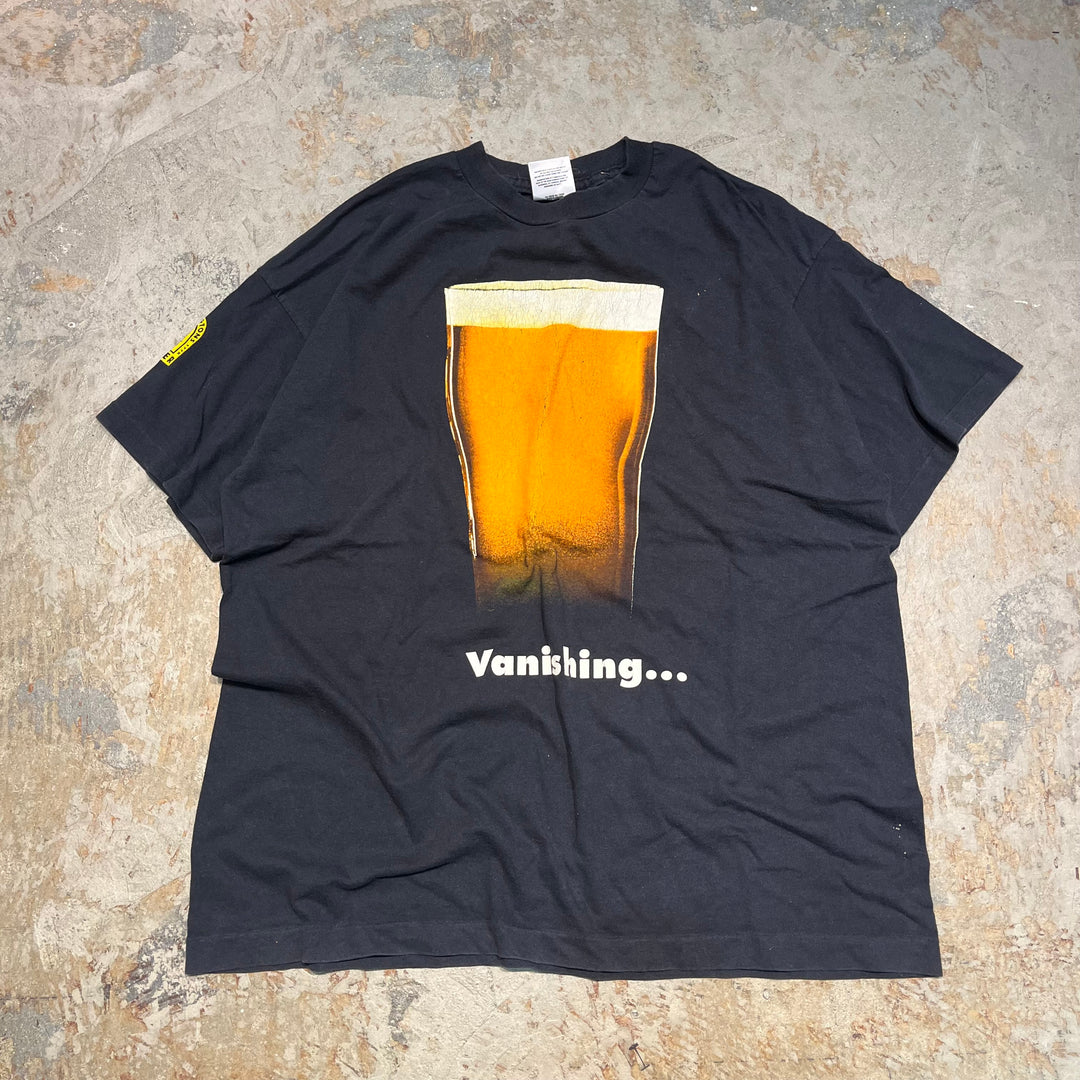 古着 USA製 90'sスクリーンスターズ/BoddingtonsBrewery"vanishing･･･"/ビール製造メーカー/企業系/ヴィンテージ シングルステッチ Tシャツ/サイズXL相当