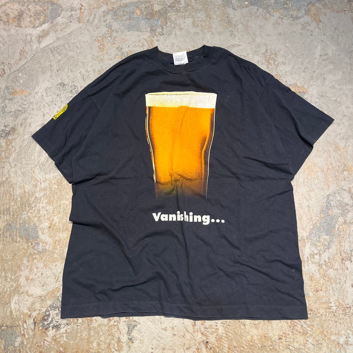 古着 USA製 90'sスクリーンスターズ/BoddingtonsBrewery"vanishing･･･"/ビール製造メーカー/企業系/ヴィンテージ シングルステッチ Tシャツ/サイズXL相当