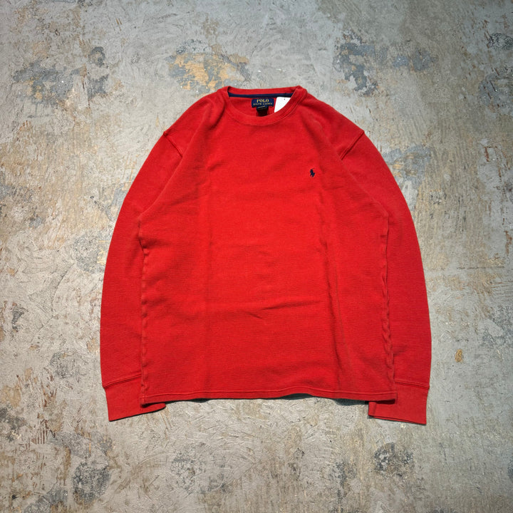 古着 POLO RALPH LAUREN/ポロラルフローレン/ クルーネックワッフルロングスリーブTシャツ/ サイズXL
