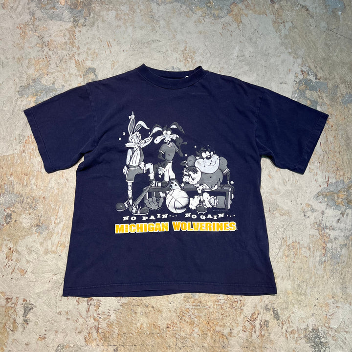 古着 96's ルーニーテューンズ/ワーナーブラザース/ヴィンテージ シングルステッチ Tシャツ/サイズM相当