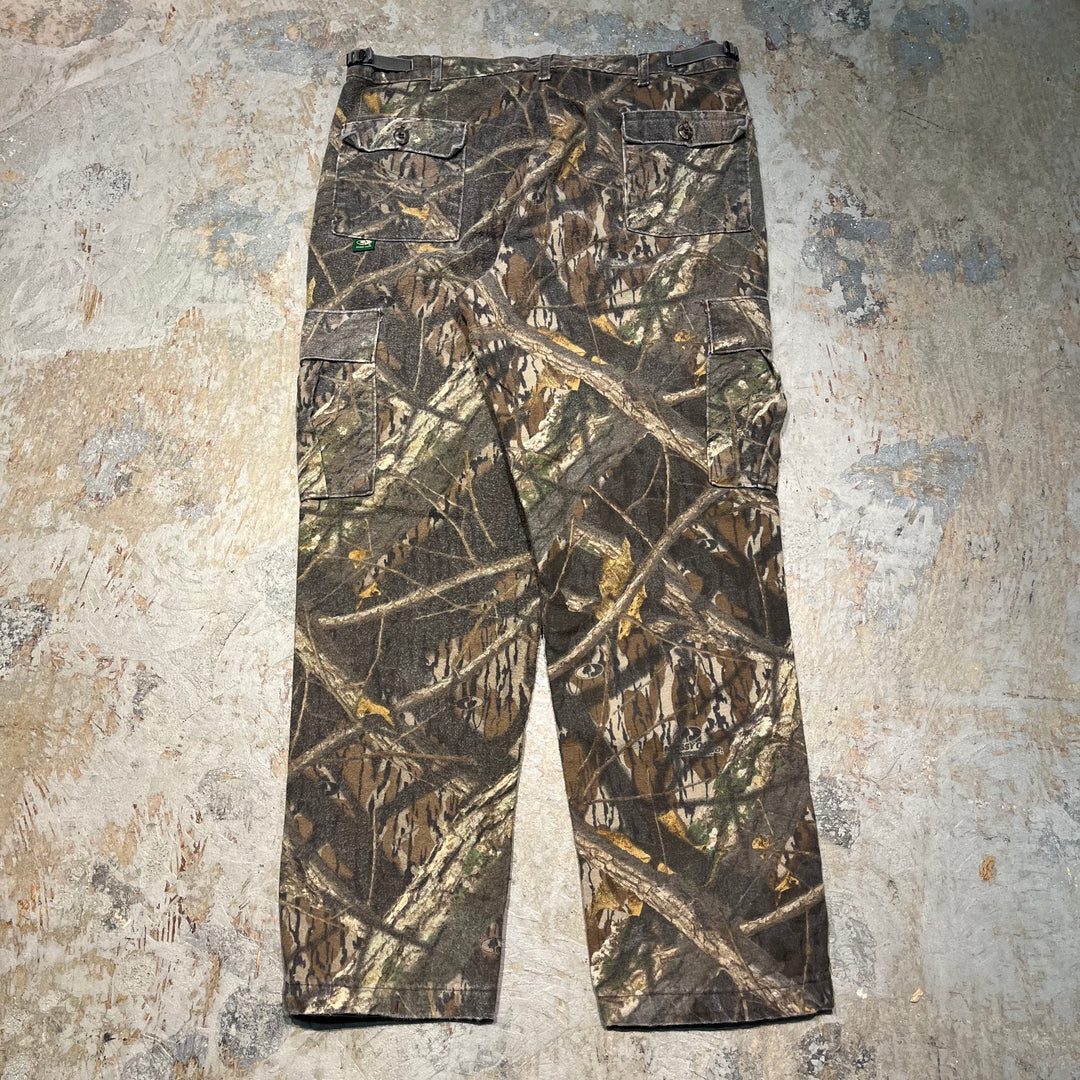 #4218 古着 MOSSY OAK/Chamois cross real tree work Pants/シャモアクロスリアルツリーワークパンツ/リアルツリー柄/サイズL