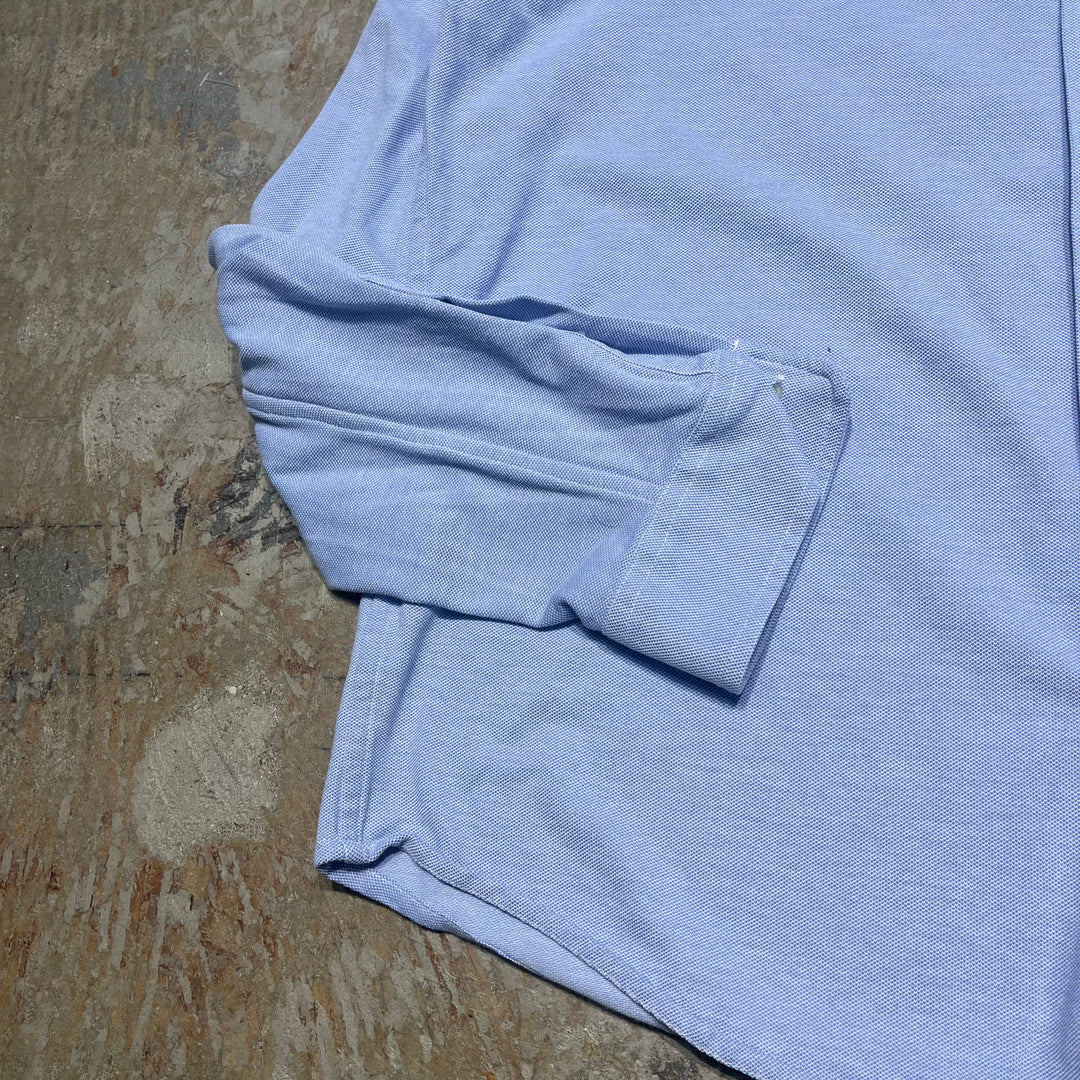 #4381 古着 Ralph Lauren/ラルフローレン/Long Sleeve Butoon Down Shirt /長袖ボタンダウンシャツ/KNIT OXFORD/オックスフォード/サイズXL