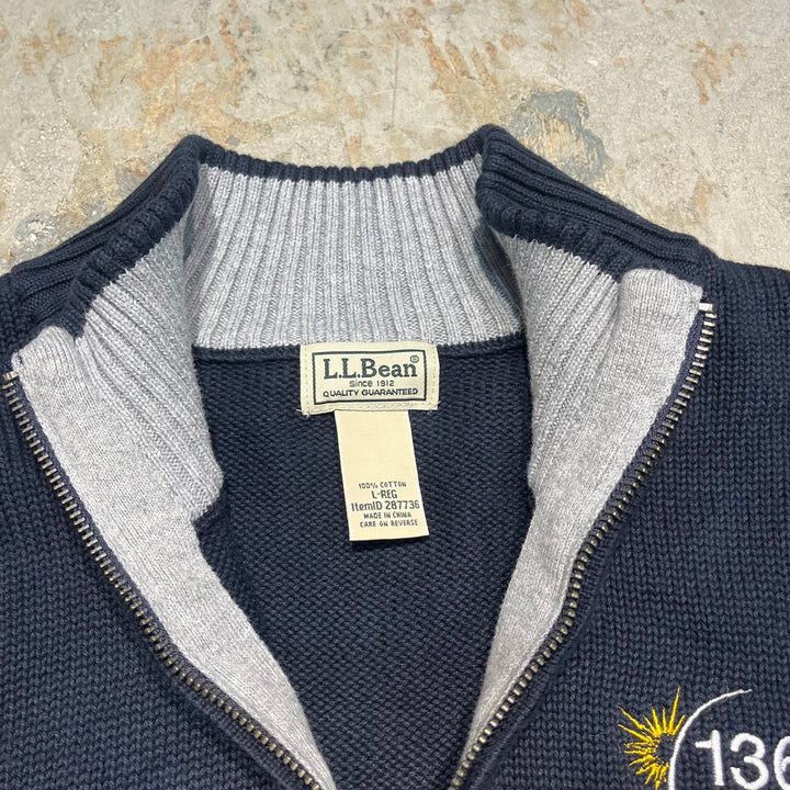 #3364 L.L.Bean/エルエルビーン/Half zip knit/ハーフジップニット/企業ロゴ/サイズ L