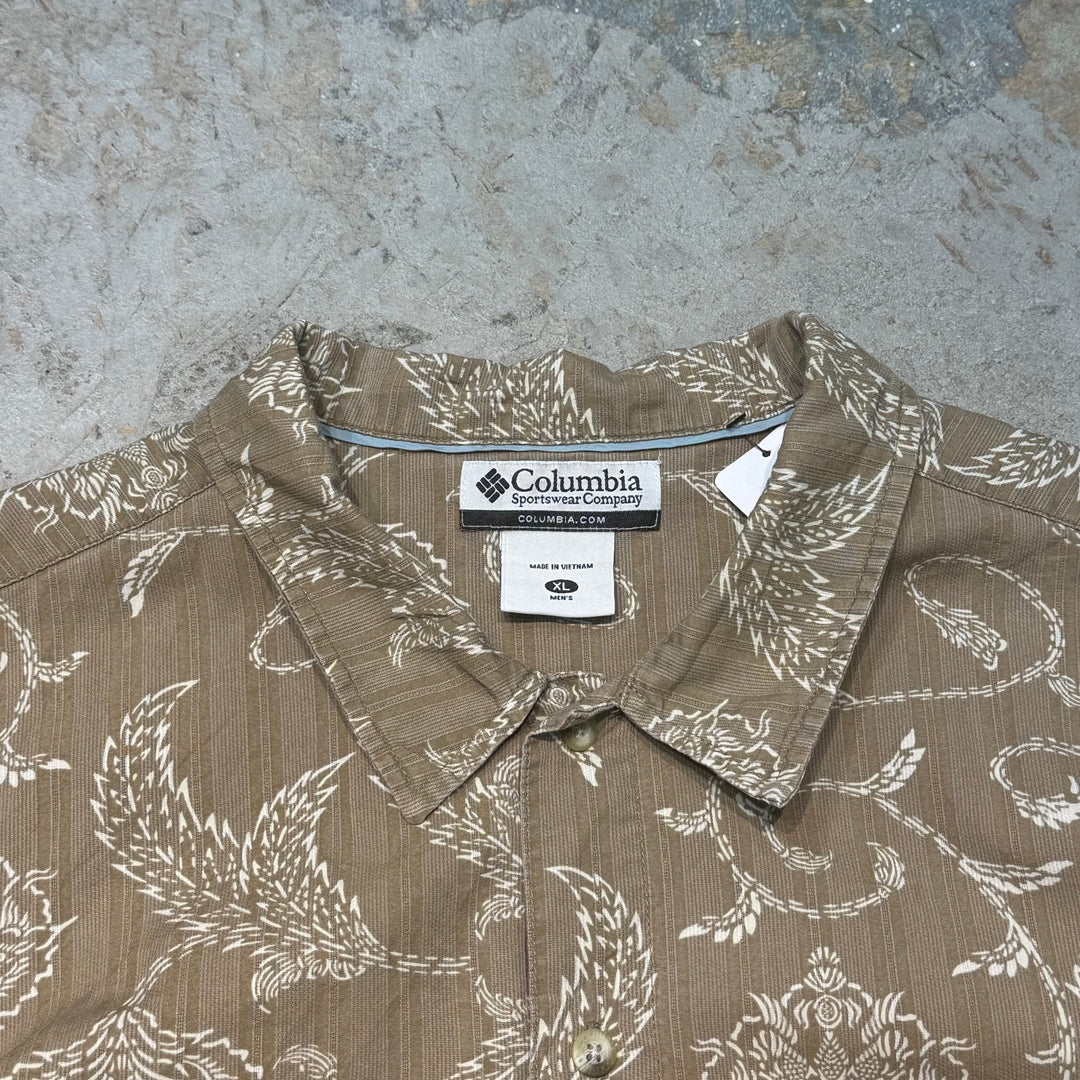 古着 Columbia/ コロンビア/ 半袖シャツ/ 総柄/ サイズXL