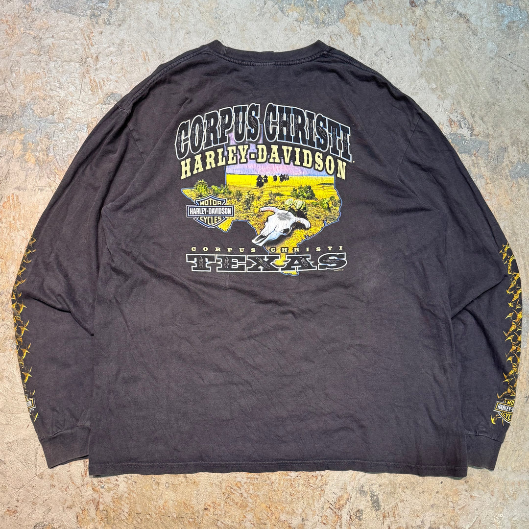 古着 Harley-Davidson/ハーレーダビッドソン/ ロングスリーブプリントTシャツ/サイズXL