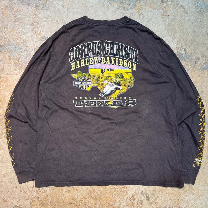 古着 Harley-Davidson/ハーレーダビッドソン/ ロングスリーブプリントTシャツ/サイズXL