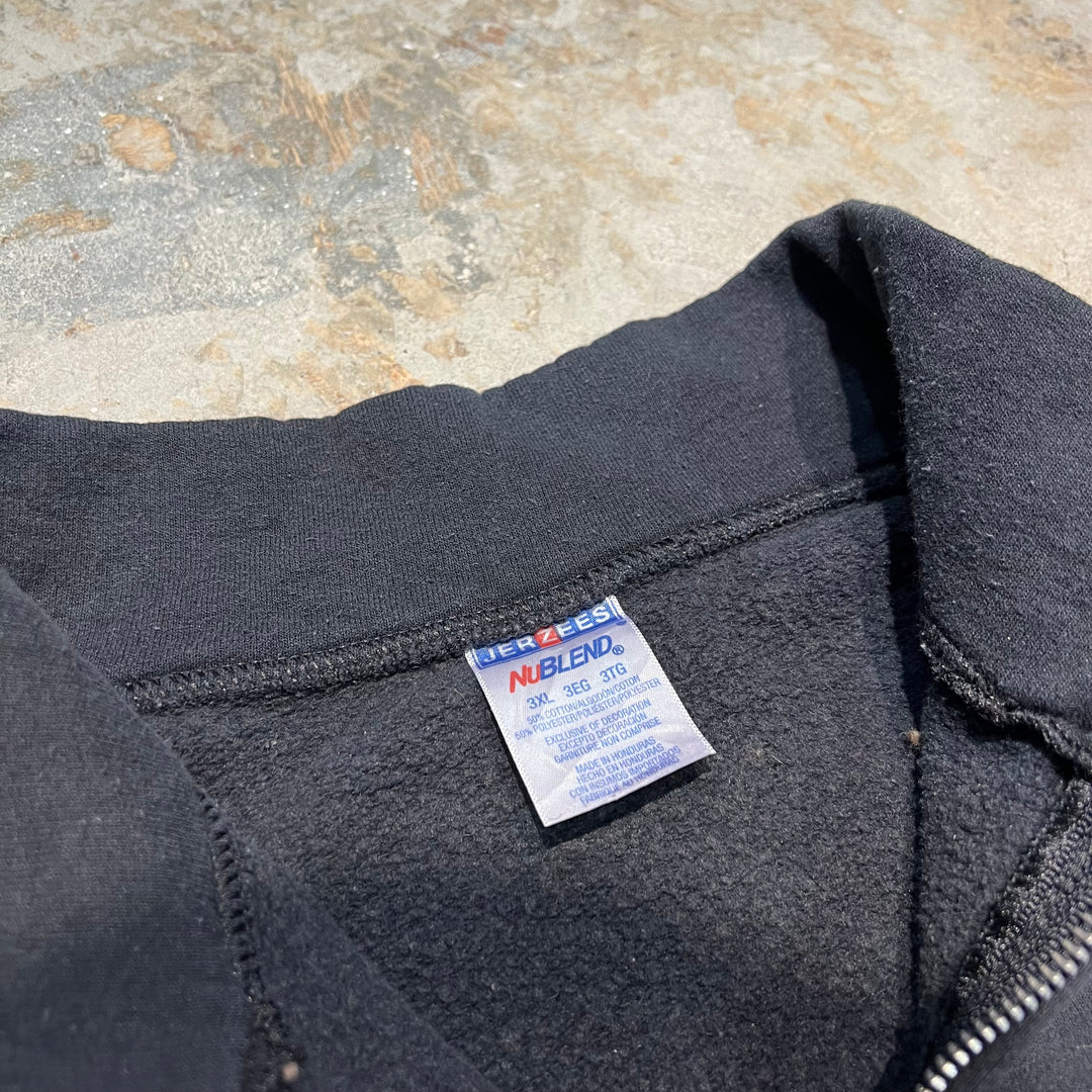 #3451 古着 JERZEES/ジャージーズ/Half zip sweat/ハーフジップスウェット/企業ロゴ/サイズ3XL