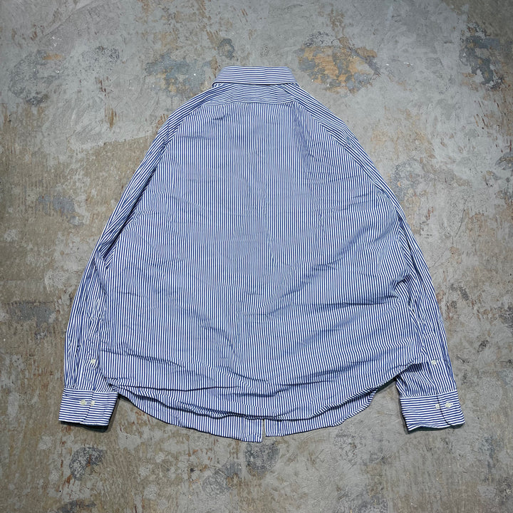 #4332 Ralph Lauren/ラルフローレン L/S Wide Spread Collar Shirts/ワイドスプレッドカラーシャツ/REGENT CLASSIC FIT/ストライプ柄/サイズ18/XXL