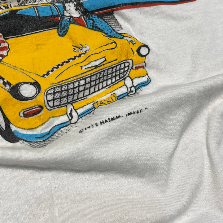 #4471 古着 88's Vintage/short sleeve Print t-shirt Tee/半袖プリントTシャツ/NEW YORK/シングルステッチ/サイズL-XL相当