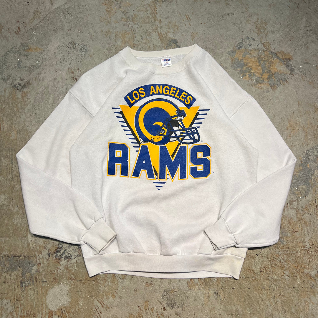 #3964 古着　Unknow/Crew neck sweat/クルーネックスウェットLOS ANGELELES RAMS/ロサンゼルスラムズ/サイズXL
