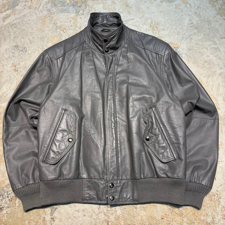 古着 80's~90's USAVINTAGE/ 本革ジップアップレザージャケット/ 牛革/ 裏地ファー/ サイズM相当