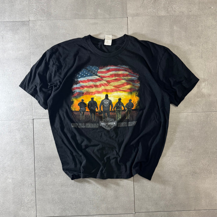 古着 USA製 Harley-Davidson ハーレーダビッドソン プリントTシャツ サイズ2XL