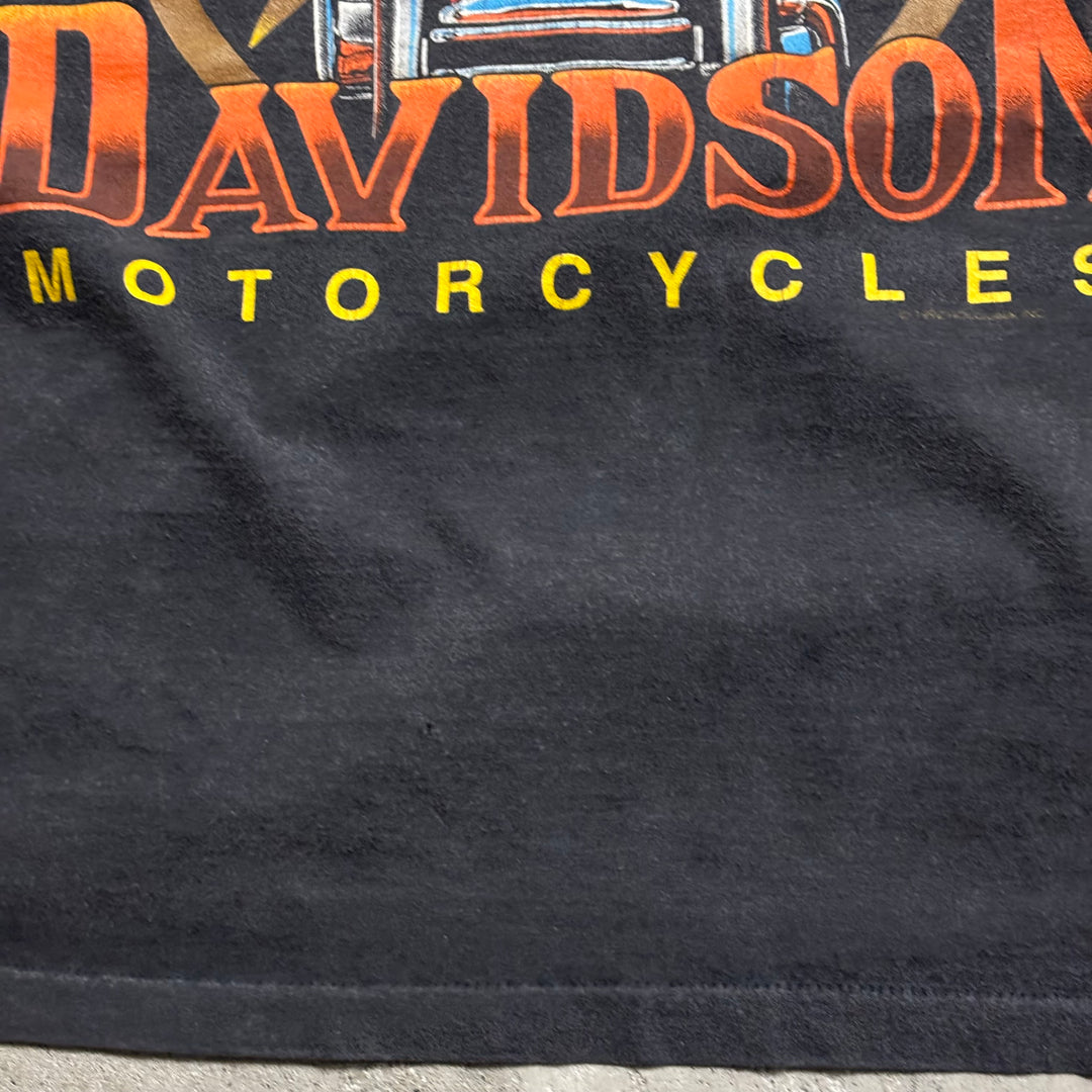 古着 USA製 90's Harley-Davidson/ハーレーダビッドソン/ プリントTシャツ/ サイズL